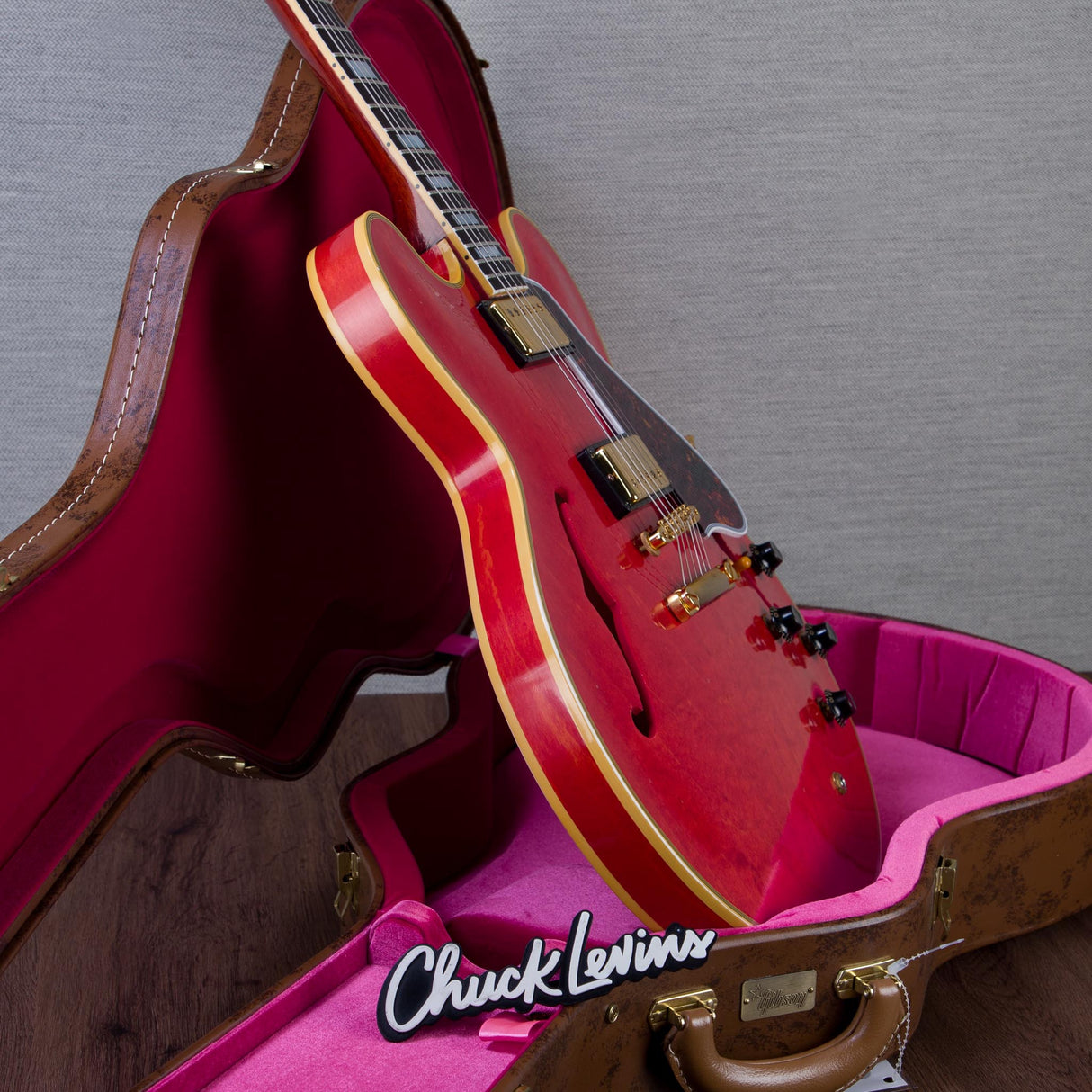 Gibson Custom Shope Murphy Lab 1959 ES-335 Semi Hollow Guitar - Light Aged Watermelon Red - #A960153