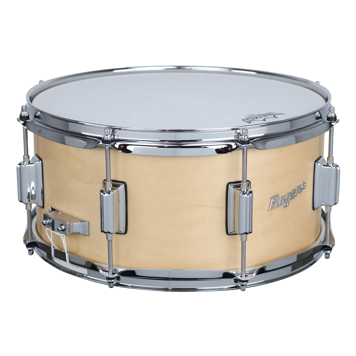 Rogers PowerTone 26SN 6.5x14 Wood Shell Snare Drum - Satin Natural