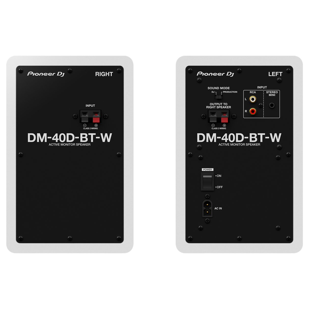 Pioneer DJ DM-40D-BT-W 4-inch Desktop Active Monitor Speaker Pair