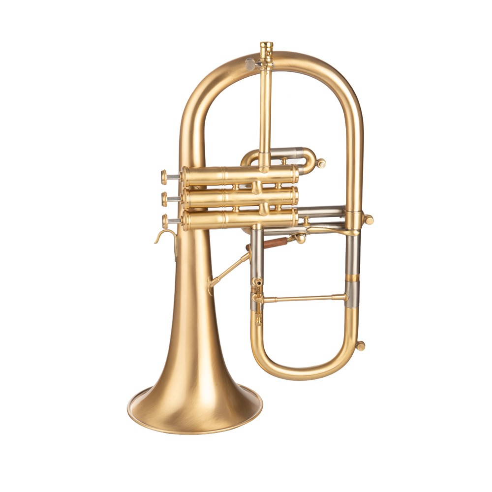 Scodwell Bb Flugelhorn with Rose Bell - Brushed Lacquer
