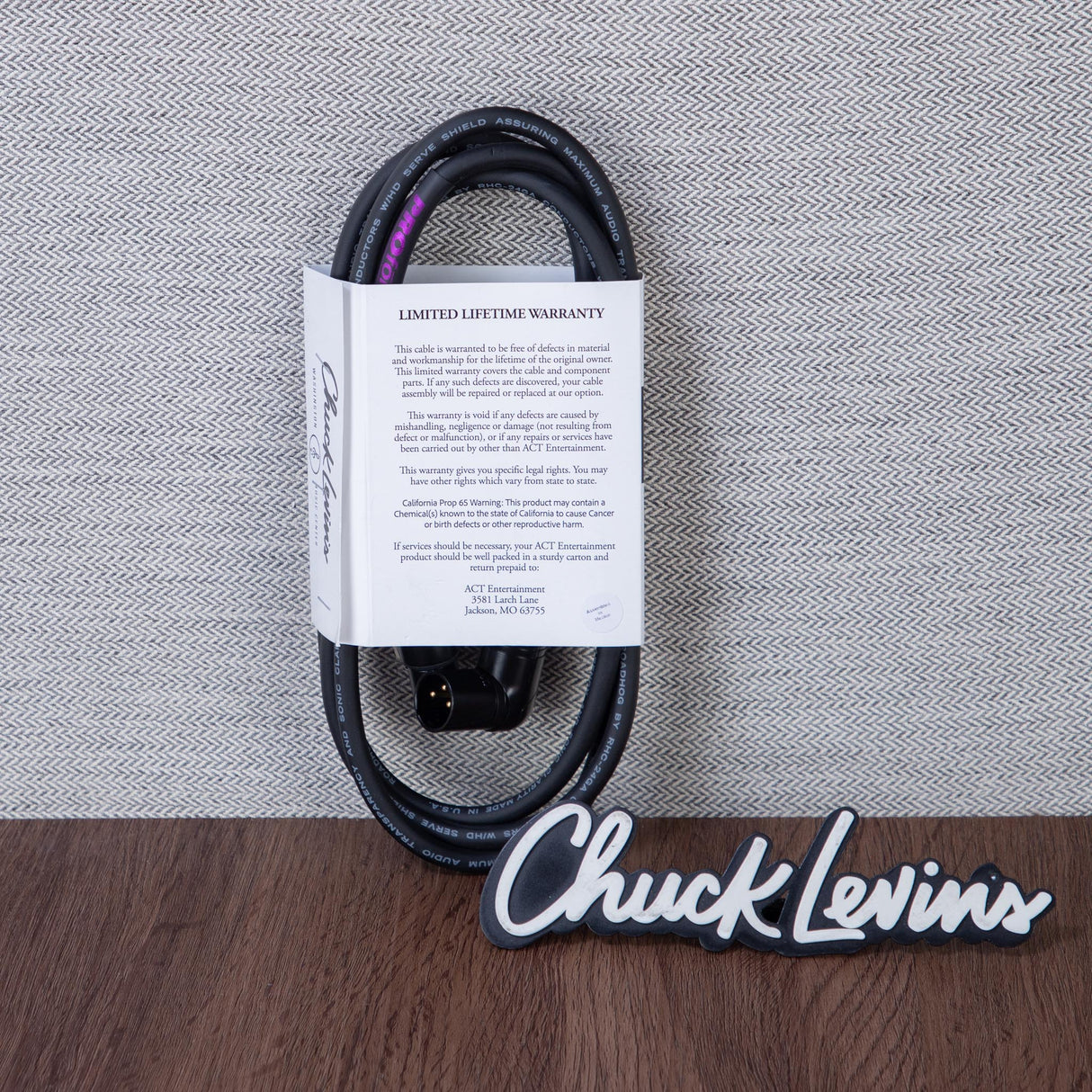 Chuck Levins LGXR-6-WM 6-Foot LGX Cable - Right Angle Male XLR