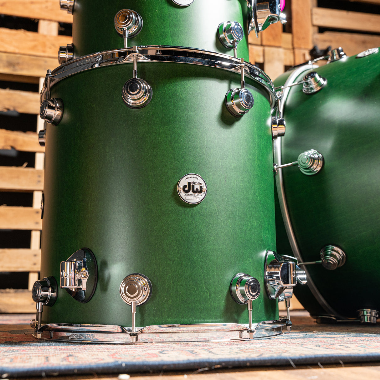 DW Collector's 333 Maple SSC 3-Piece Shell Pack - Emerald Satin Oil