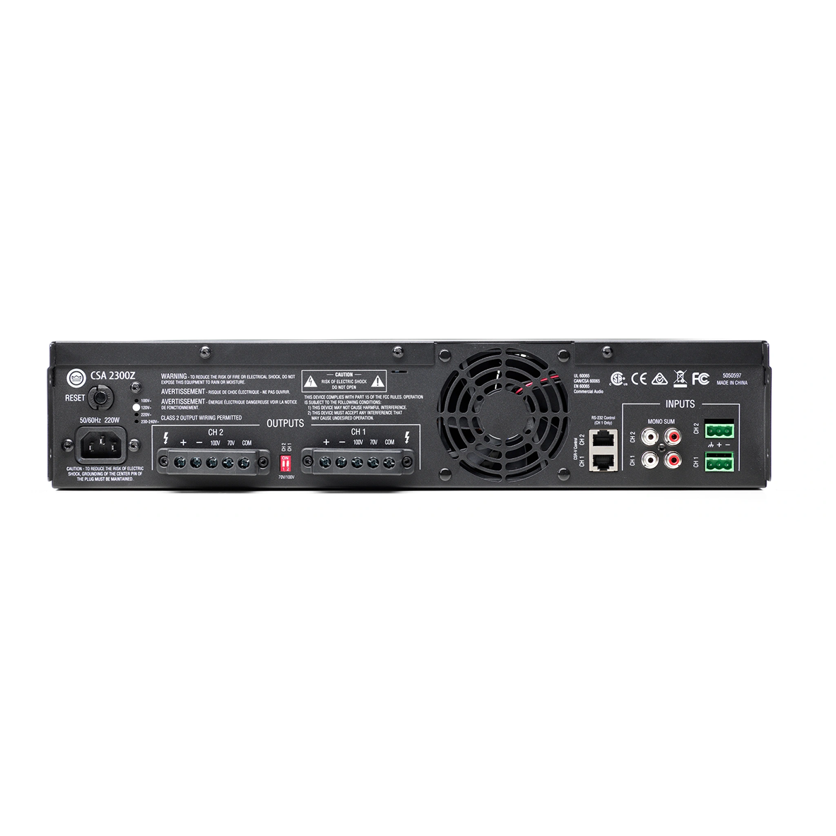 JBL CSA 2300Z 300-Watt 2-Channel 70V Power Amplifier
