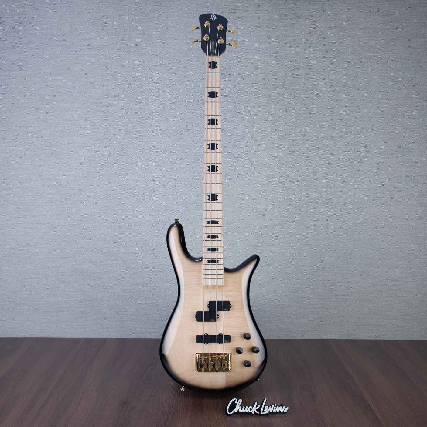 Spector Euro 4 Electric Bass Guitar - Natural Black Burst Gloss - CHUCKSCLUSIVE - #NB22963