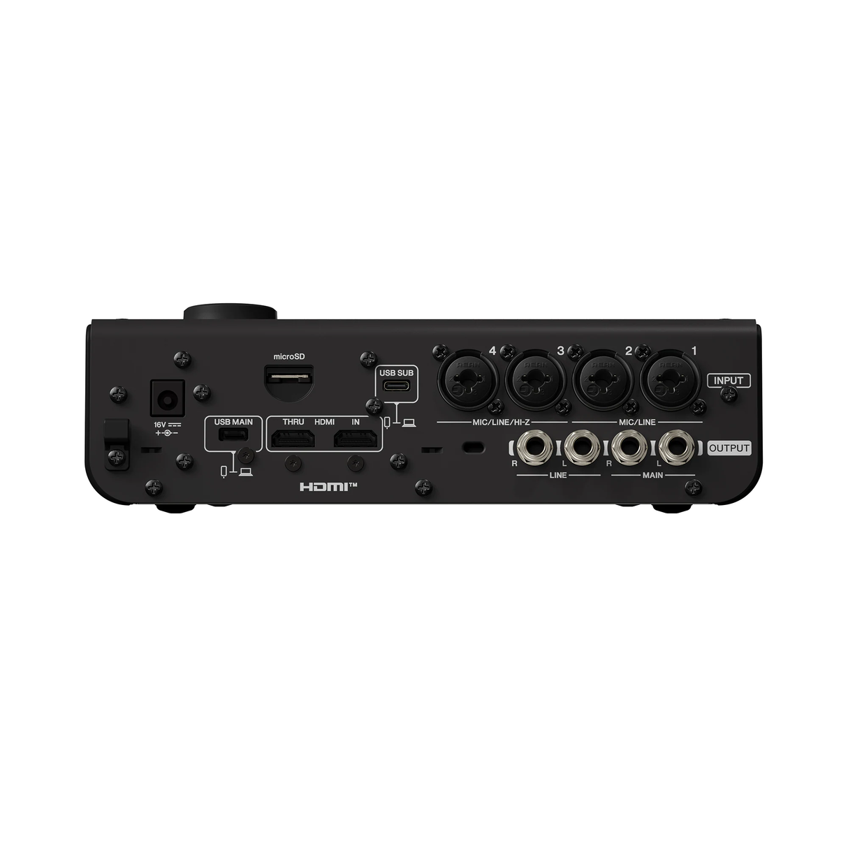 Yamaha URX44V USB-C Audio and Video Interface - Black