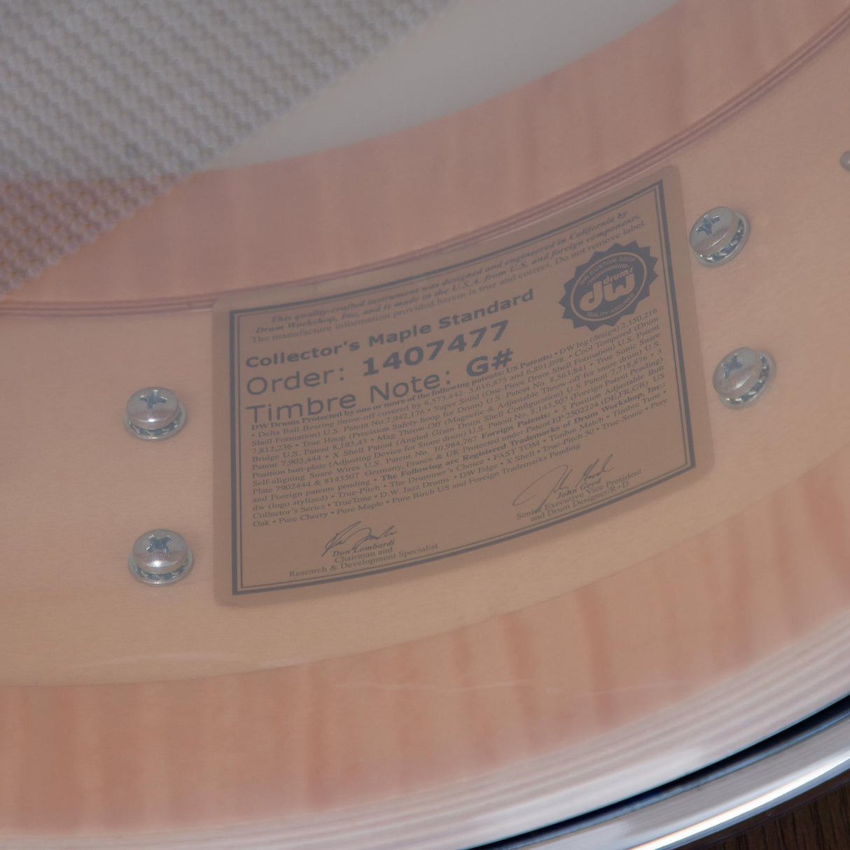 DW 6.5 x 14-Inch Collector's Series Maple Snare Drum - Blue Moonstone