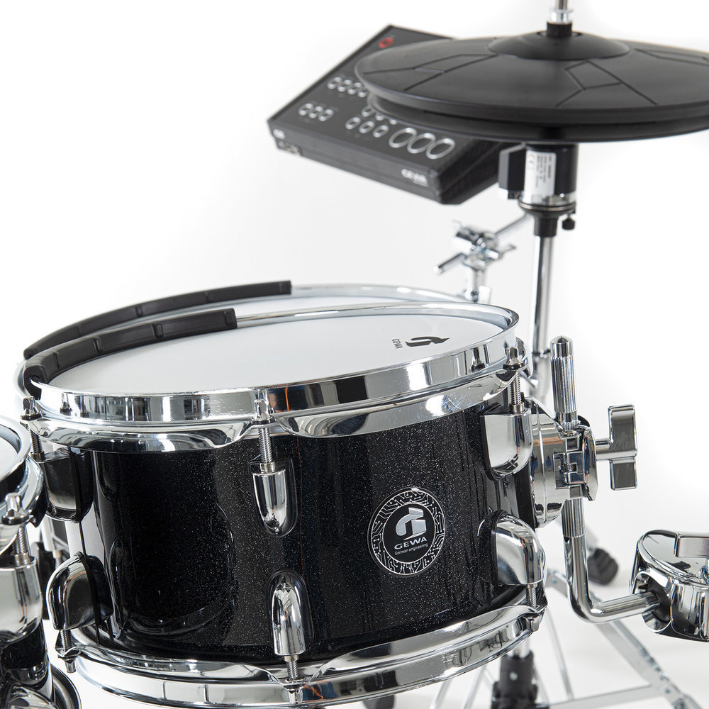 GEWA G5 Pro BS5 Complete 5-Piece Electronic Drum Set - Black Sparkle Shell