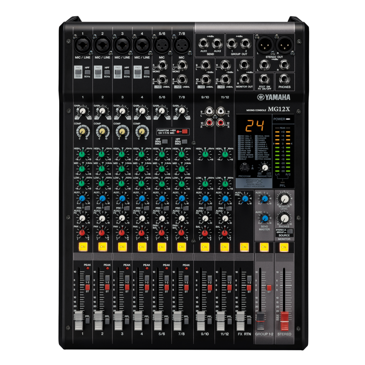 Yamaha MG12X CV 12-Input Stereo Mixer - Open Box, Mint