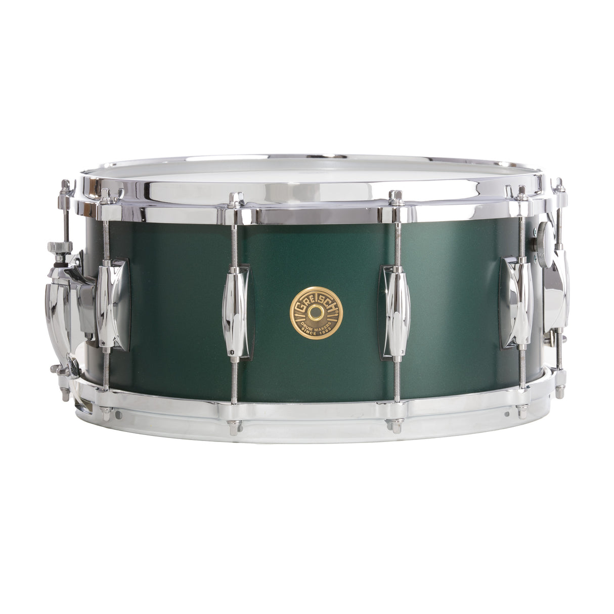 Gretsch USA Custom 6.5x14 Snare With Throw-Off - Satin Cadillac Green