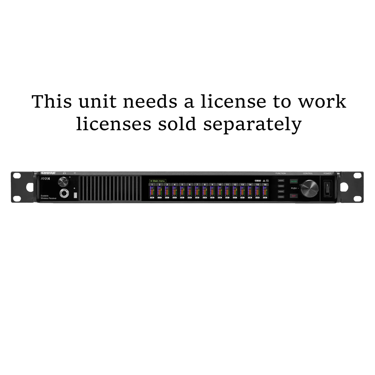 Shure ANX4 Scalable Wireless Receiver for Axient Digital and ULX-D Systems