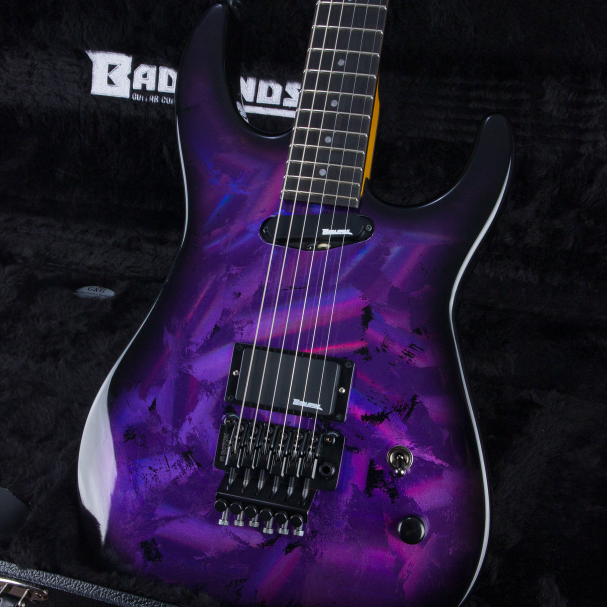 Badlands GX1 Holoflash HS Tremolo Electric Guitar - Holoflash Purple - #US23LP90092