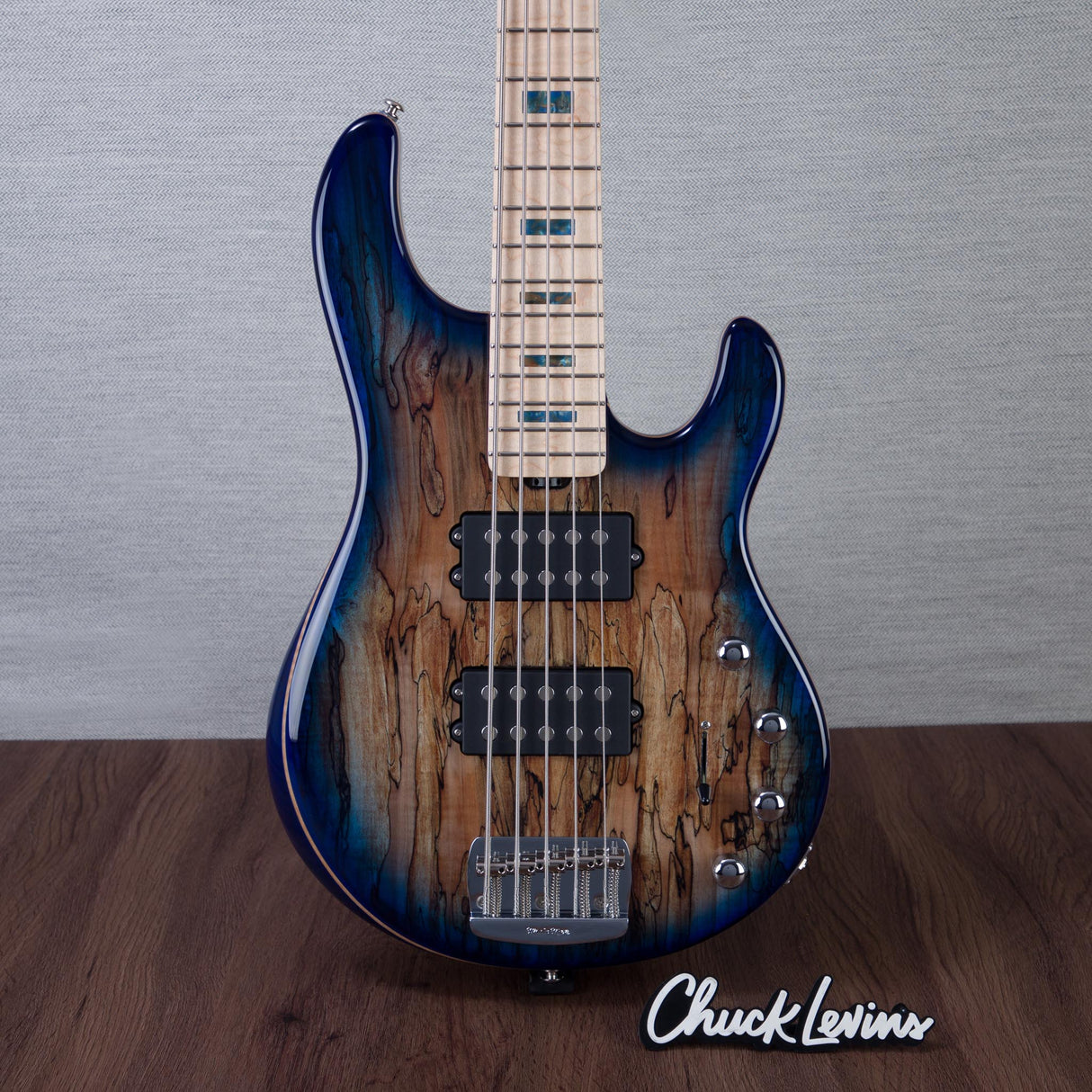 Ernie Ball Music Man Ball Family Reserve StingRay 5 HH 5-String Electric Bass Guitar - Pale Blue Burst - #F93711