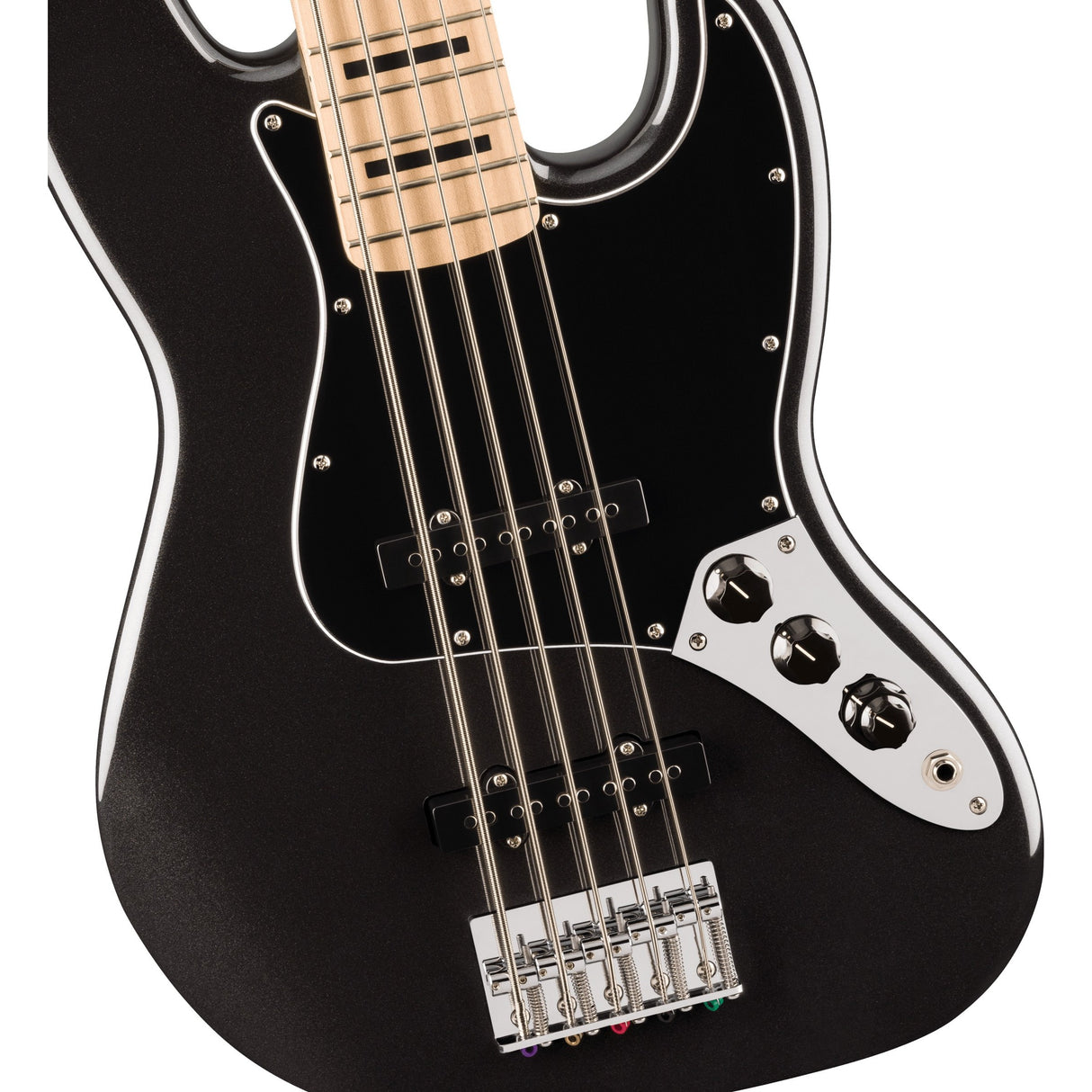 Squier Affinity Series Active Jazz 5-String Electric Bass Guitar - Black Metallic