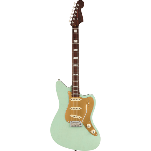 Fender Parallel Universe Volume II Strat Jazz Deluxe Electric Guitar - Transparent Faded Sea Foam Green - New