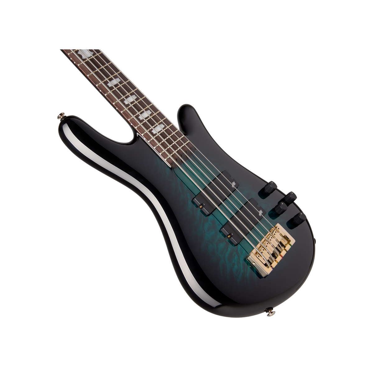 Spector ICON NS-5 Neck-Through Series 5-String Bass Guitar - Black and Blue