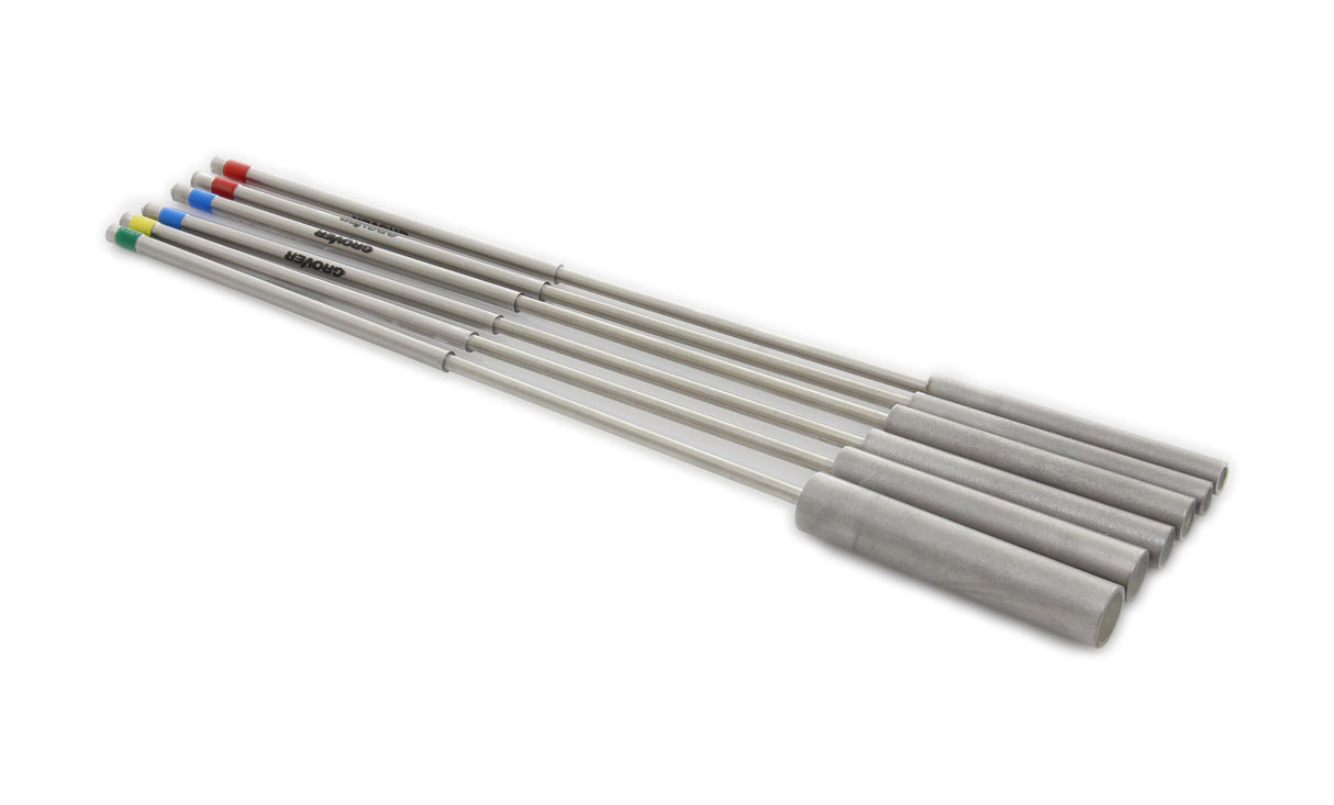 Grover TB-TD Deluxe Tubular Triangle Beater Set - 6 Piece With Case