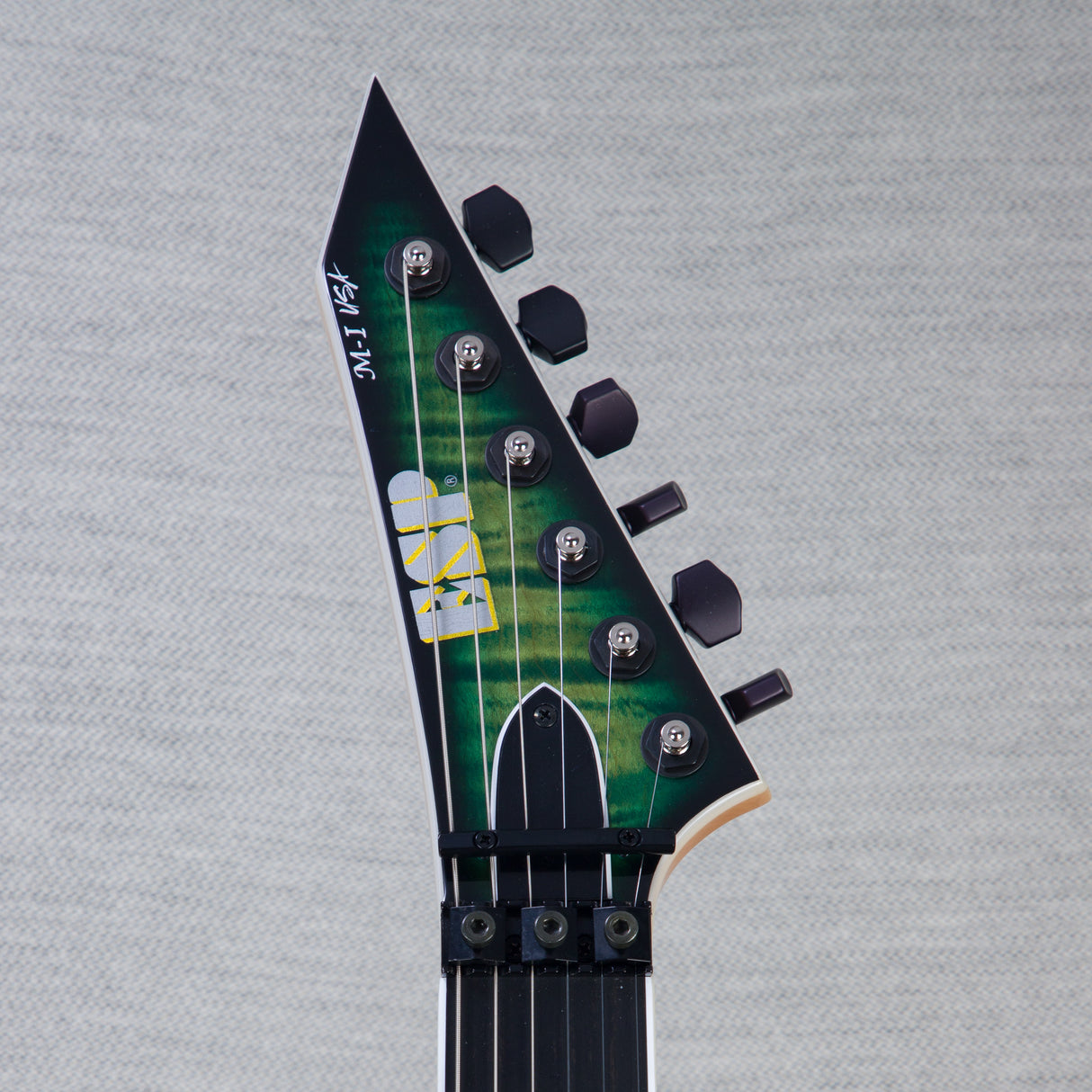 ESP USA M-I FR-DLX Flamed Maple Electric Guitar - Dark Lime Sunburst - #US23319