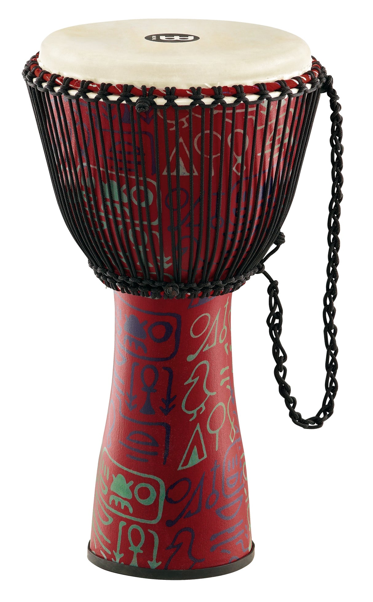 Meinl FADJ1-L-G Rope Tuned Journey Series Djembe, Goat Head Pharoah's Script 12"