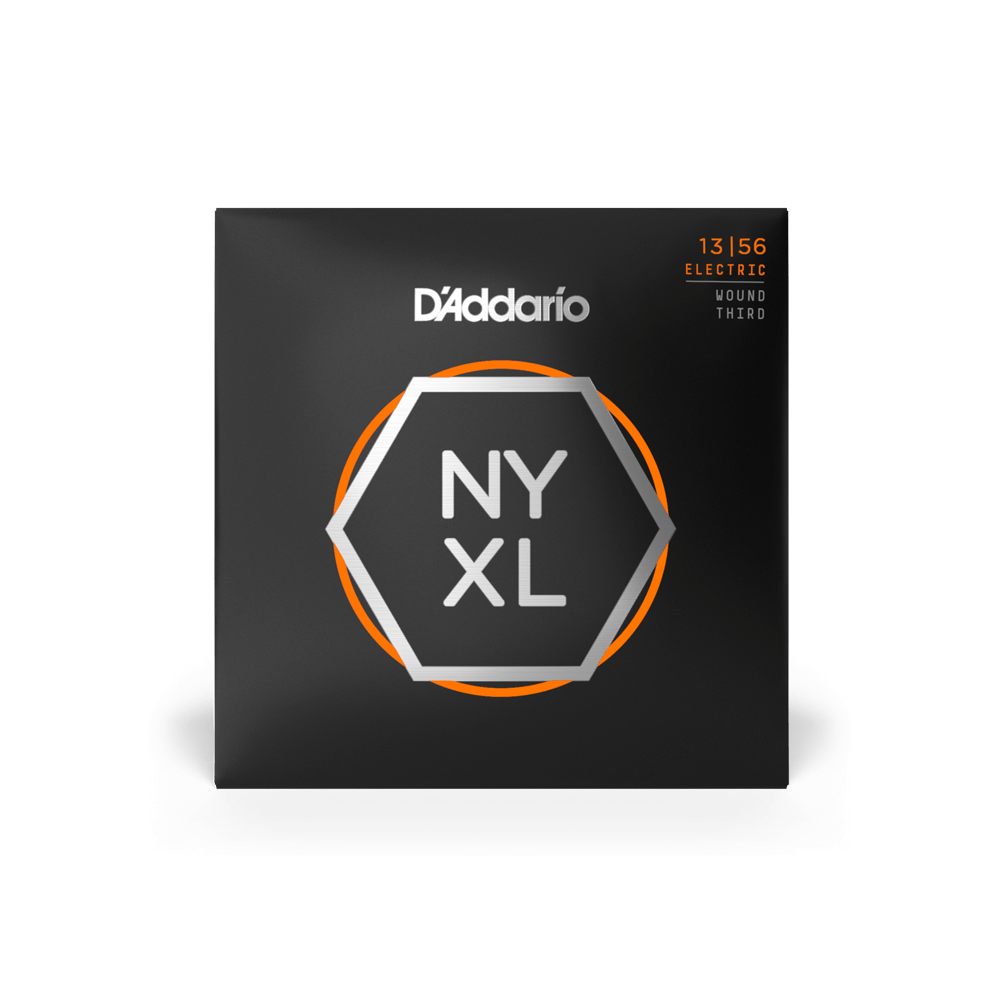 D'Addario NYXL1356W Nickel Wound Electric Guitar Strings, Medium Wound 3rd, 13-56