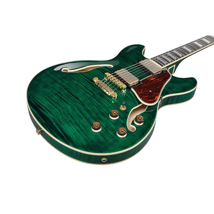 Ibanez Artcore Expressionist AS93FM Semi-Hollowbody Electric Guitar - Transparent Moss Green