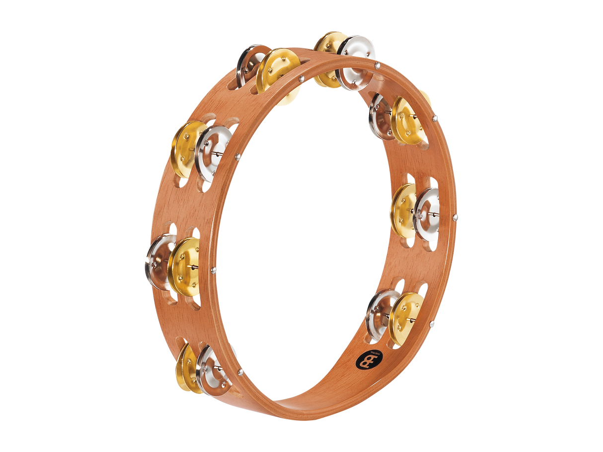 Meinl TA2M-SNT 10" Recording Combo Wood Tambourine Dual Alloy Jingles