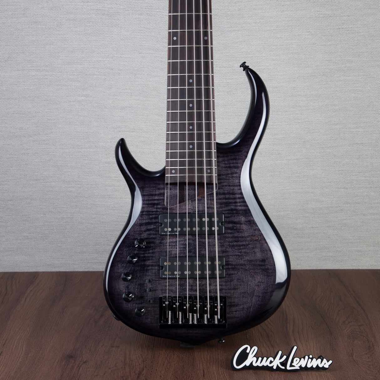 Sire Marcus Miller M7 LH Left Handed 6-String Electric Bass Guitar - Transparent Black