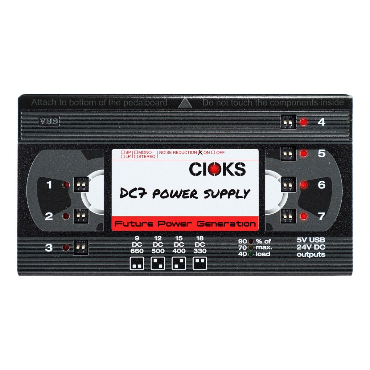 Cioks Limited Edition DC7 Retro Series With Custom VHS Graphic Power Supply