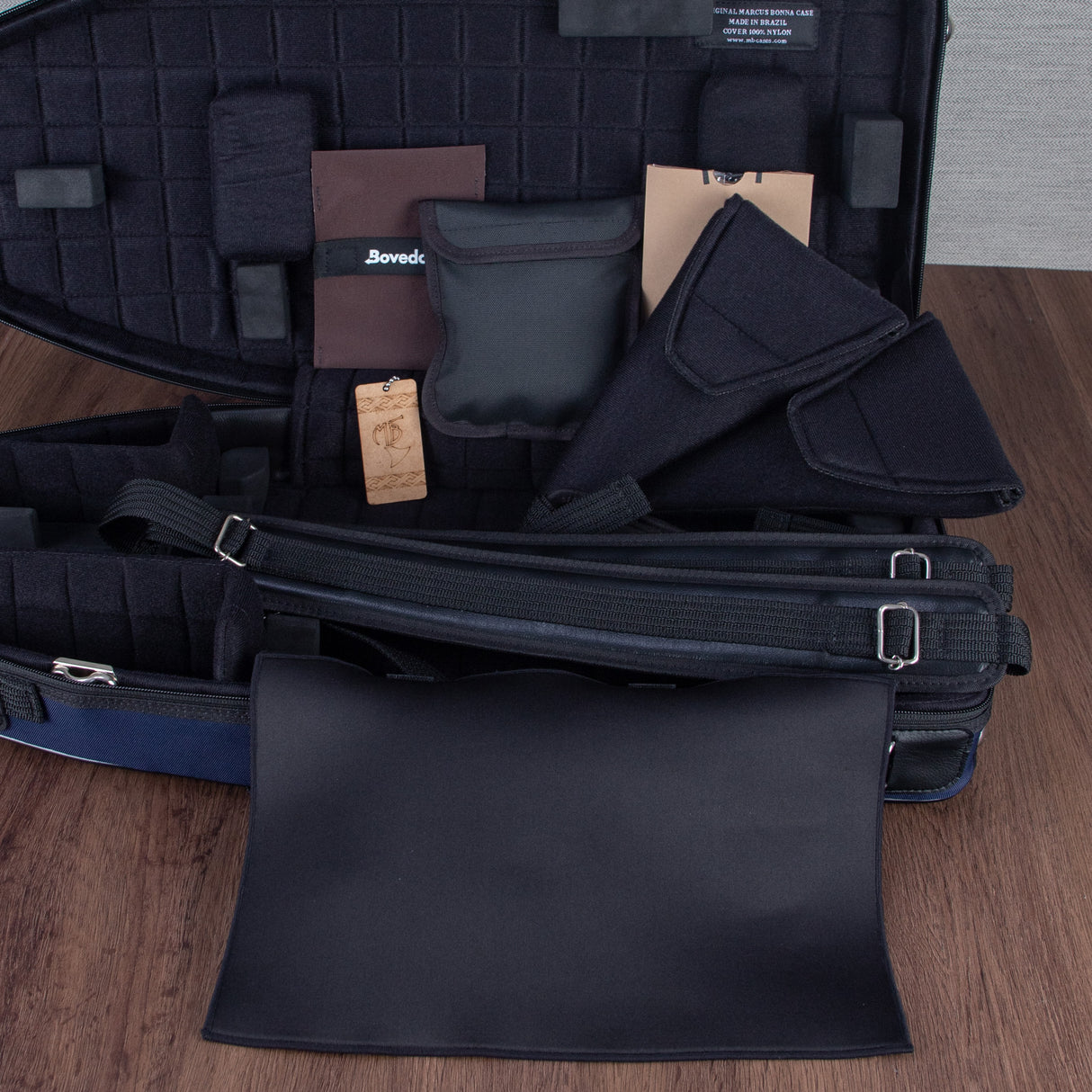 Marcus Bonna Nylon Bassoon Case with Rain Cover - Blue and Turquois