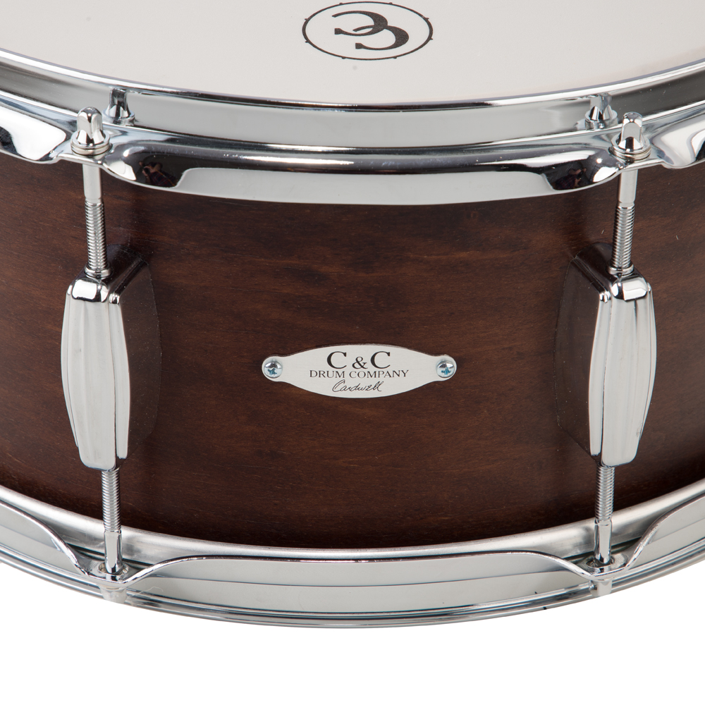 C&C Drum Company Player Date II 6.5x14 Snare Drum - Brown Mahogany Stain