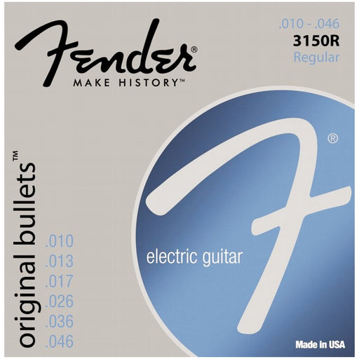 Fender 3150R Original Bullets Pure Nickel Wound Electric Guitar Strings, Regular (10 - 46)