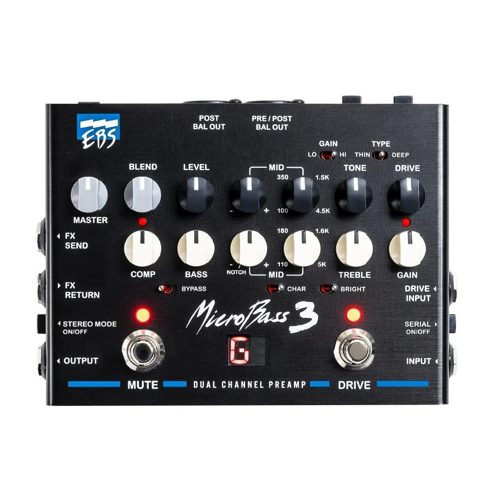 EBS MicroBass 3 2-Channel Preamp Pedal