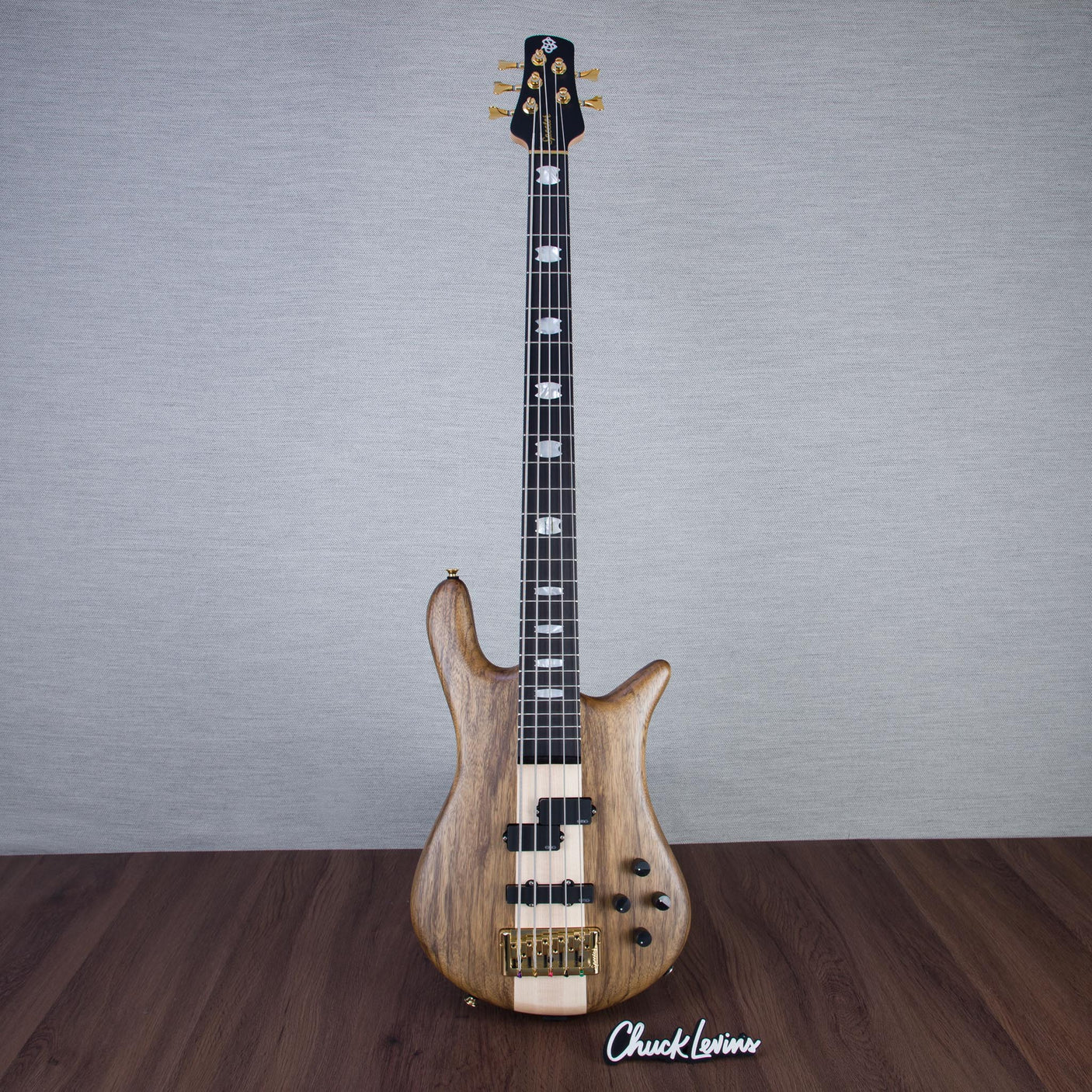 Spector Euro 5 LT Solid Korina Wings 5-String Electric Bass Guitar - Natural Satin - CHUCKSCLUSIVE - #NB23507