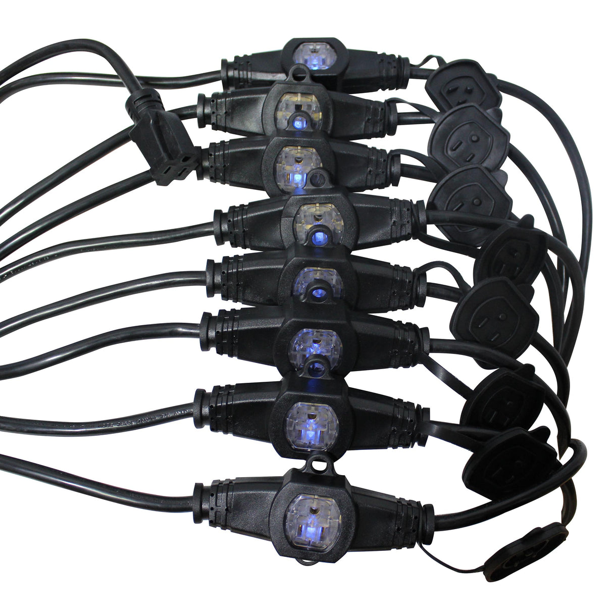 ProX XC-MEP14-529 52' Ft. Male NEMA 120VAC to 9-Outet Female Edison 14/3AWG Power Extension Cable