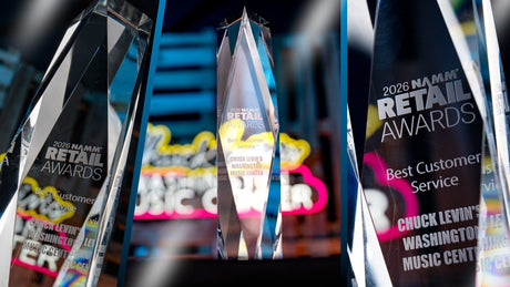 Chuck Levin’s Washington Music Center Wins "Best Customer Service Award" at the 2026 NAMM Retail Awards