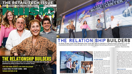 Chuck Levin's featured in July issue of Music Inc. Magazine