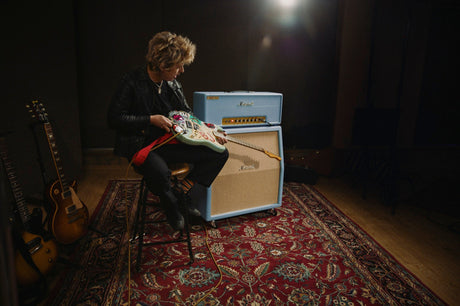 Billie Joe Armstrong with the Marshall 1959BJA signature amp stack