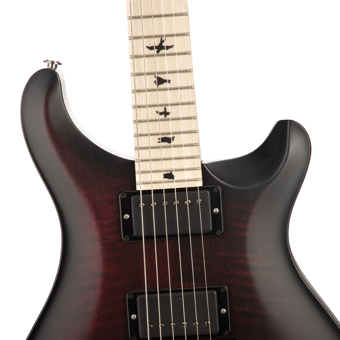 PRS Dustie Waring Signature CE24 Electric Guitar - Satin Fire Red w/Black Wrap Custom Color - New