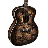Martin Custom Shop M/0000-14F Quilted Maple/Engelmann Spruce Acoustic Electric Guitar - Paisley Ember Burst - Preorder