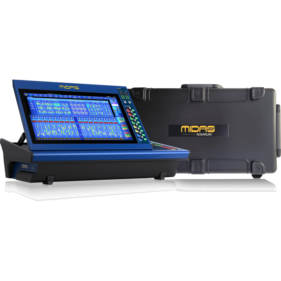 Midas HD96-AIR-CC-TP Live Digital Console with 21-Inch Touchscreen and Road Case