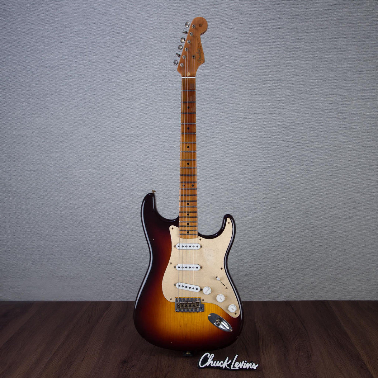 Fender Custom Shop Limited Edition 70th Anniversary 1956 Stratocaster Electric Guitar - Wide Fade Chocolate 2-Tone Sunburst - #LXX0491