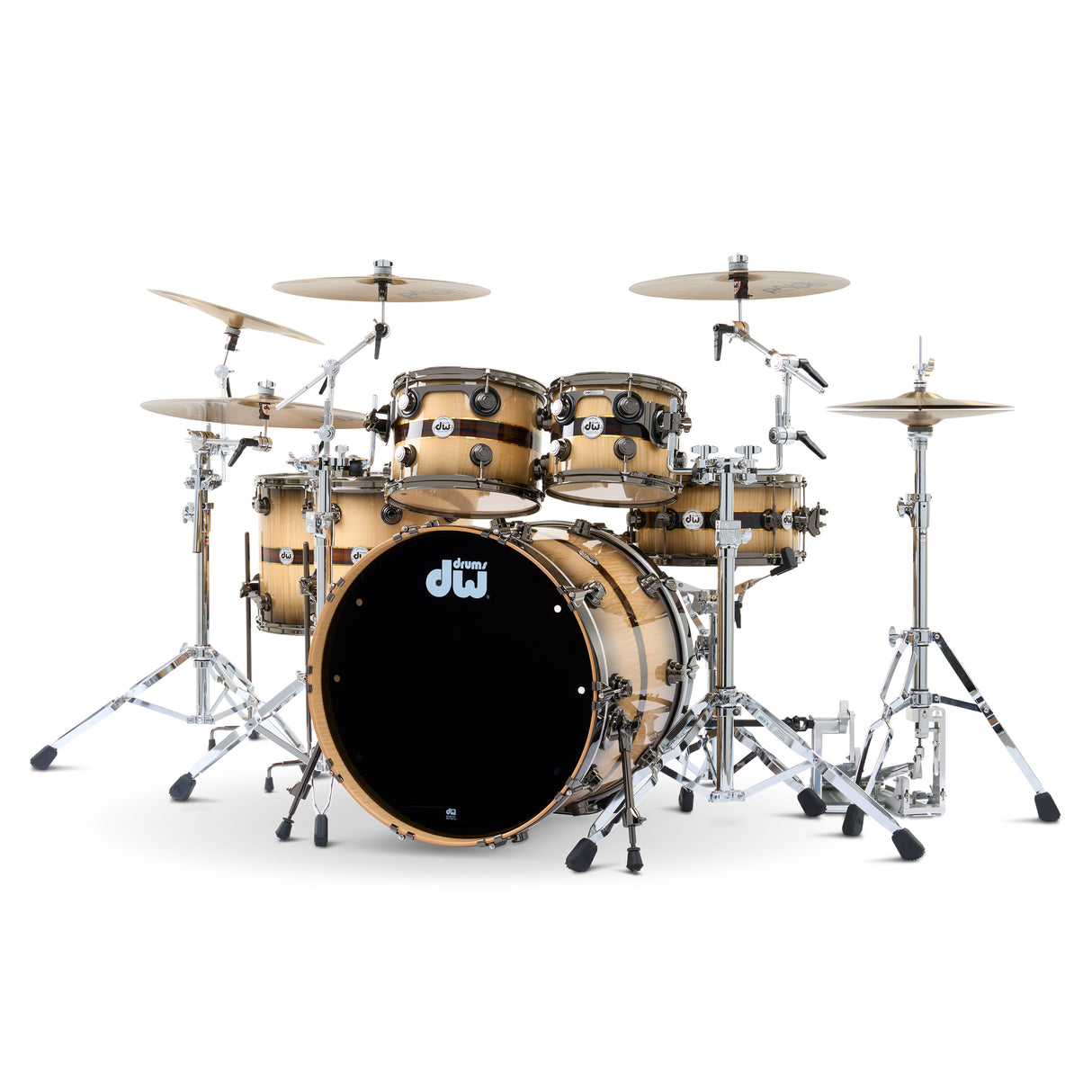 DW 6-Piece Limited Sycamore Ziricote Drum Kit - Kandy Black Burst