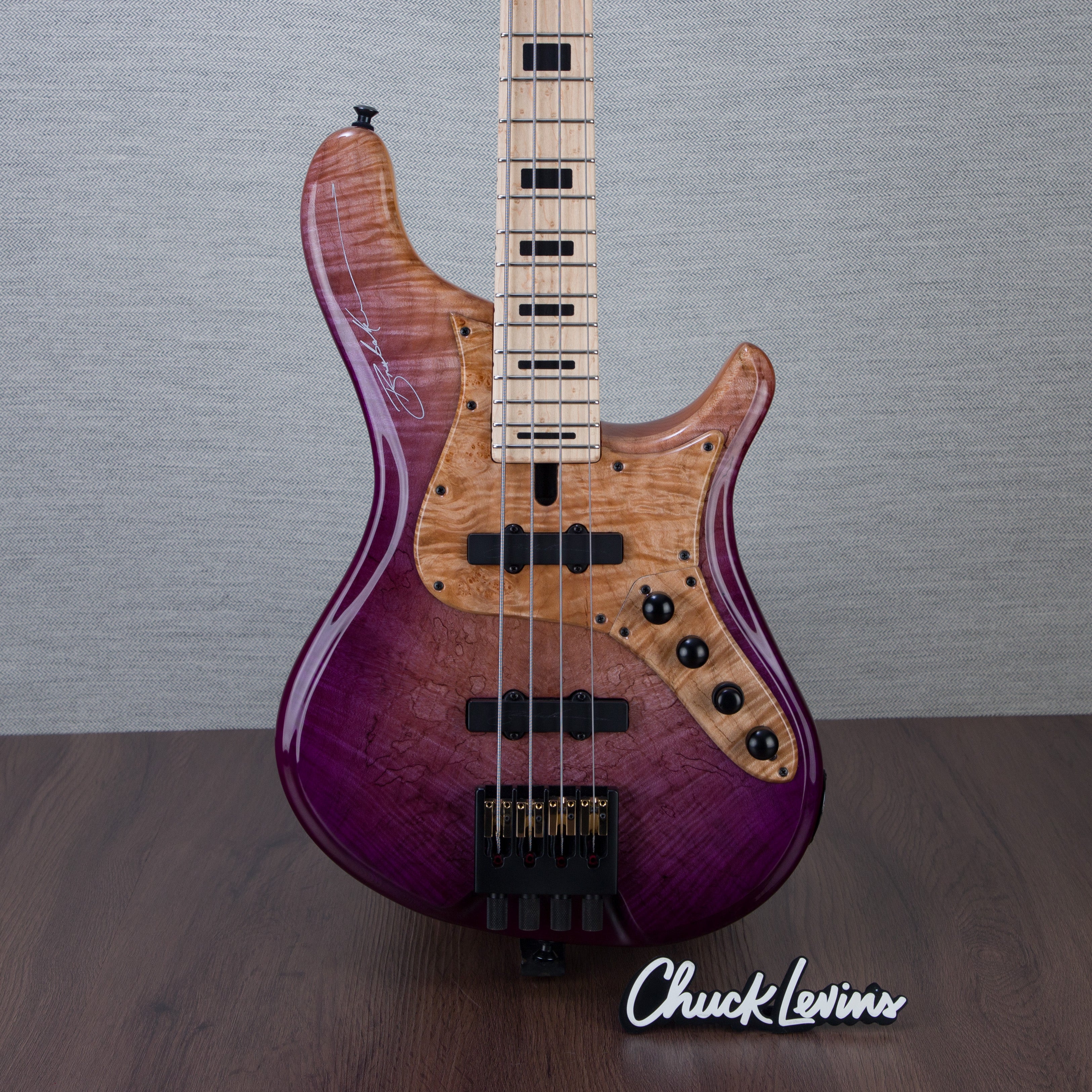 Brubaker Custom Shop NBS-4 Headless Electric Bass Guitar - Purple