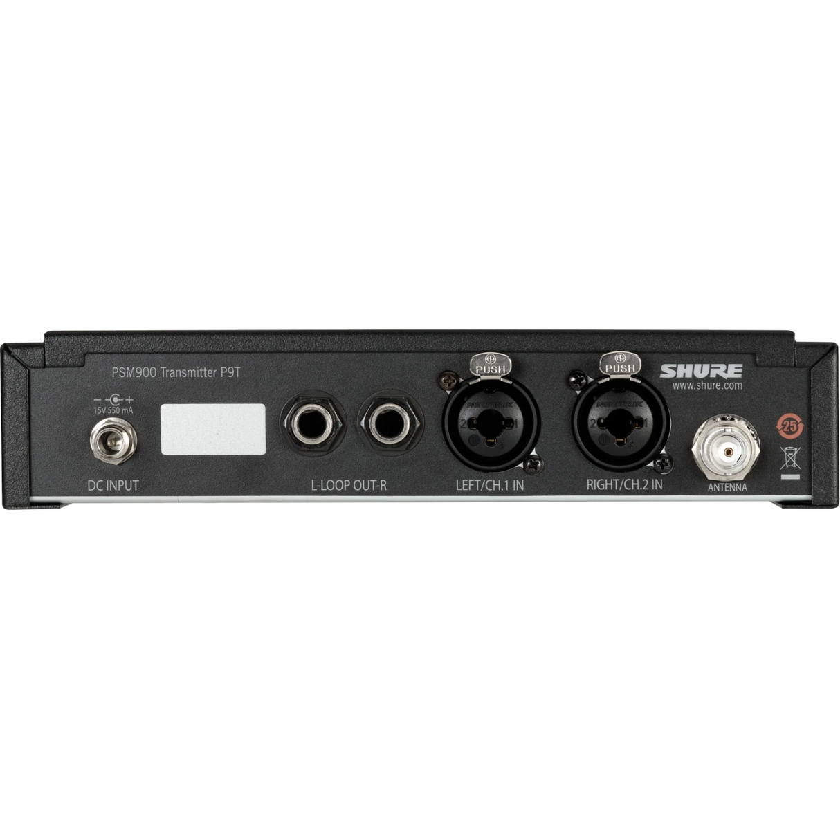 Shure P9T Half-Rack Wireless Transmitter - H21 Band - Mint, Open Box