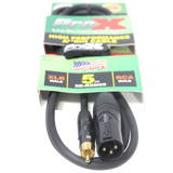 ProX RCA-XLR M 5-Foot High Performance XLR Male to RCA Male Unbalanced Audio Cable