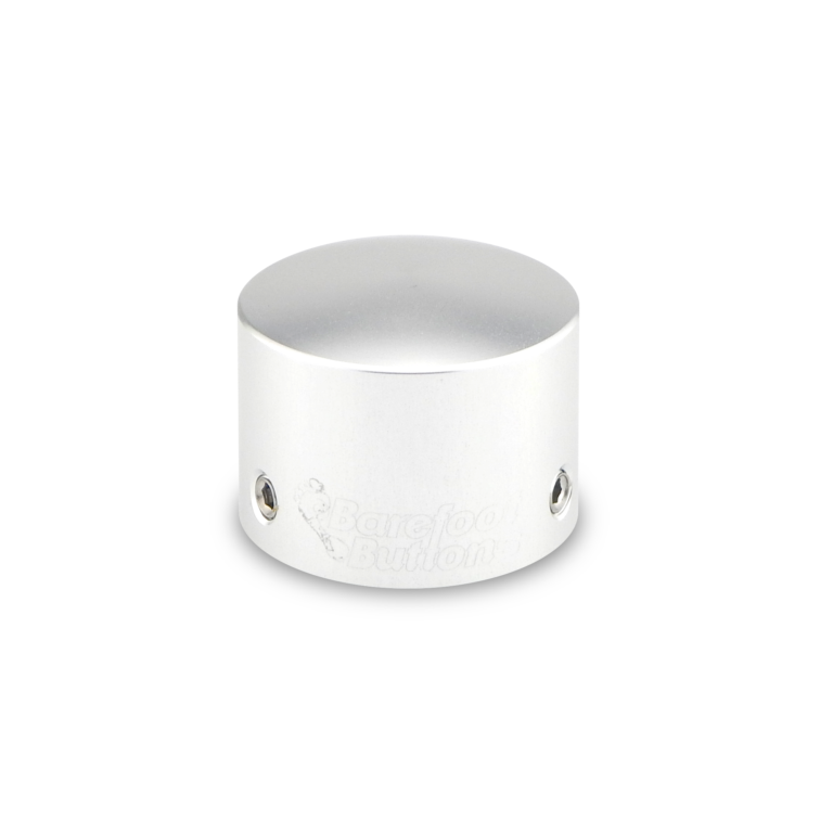 Barefoot Buttons V1 Tall Boy Footswitch Button, Silver - For Common 3PDT Switches