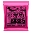 Ernie Ball 2824 Super Slinky Nickel Wound Electric Bass Guitar Strings - .040-.125 5-string