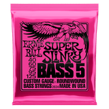 Ernie Ball 2824 Super Slinky Nickel Wound Electric Bass Guitar Strings - .040-.125 5-string