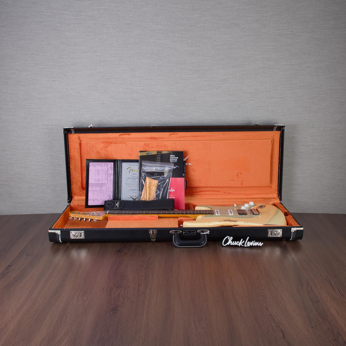 Fender Custom Shop Deluxe Stratocaster Electric Guitar Closet Classic - Vintage White - #R143612