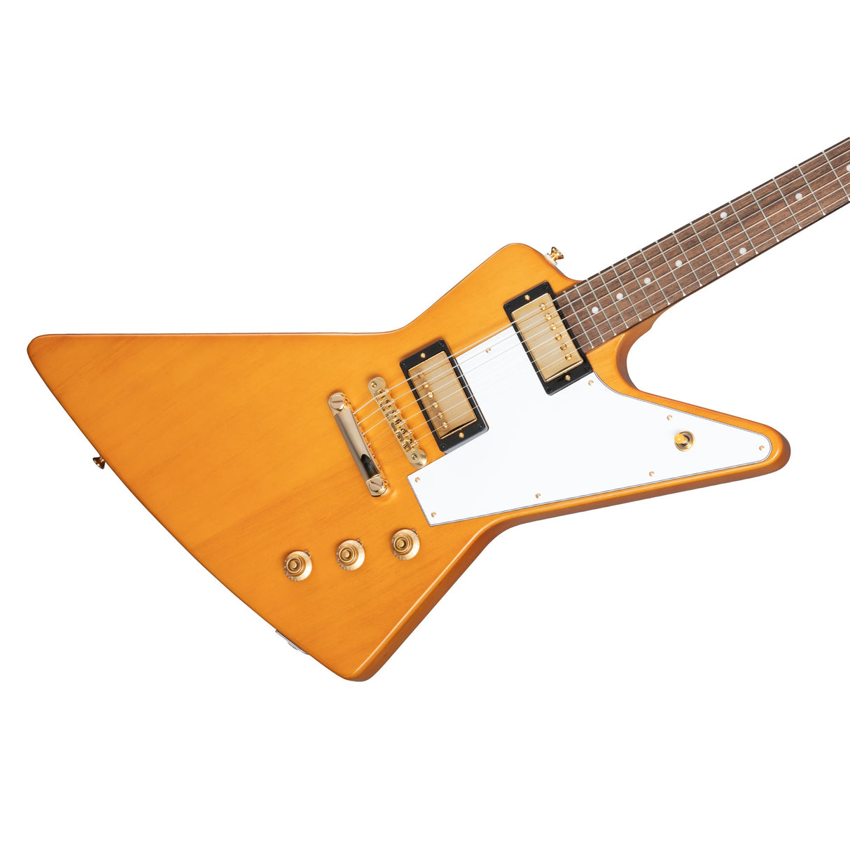 Epiphone 1958 Korina Explorer with White Pickguard Solidbody Electric Guitar - Aged Natural