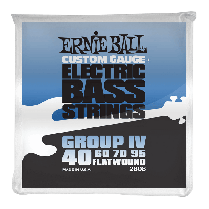 Ernie Ball Flat Wound Group IV Bass 4 String Set .040-.095
